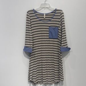 Never worn! My Beloved boutique striped dress M